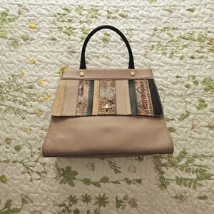 Elegant Multicolor Patchwork Leather Handbag